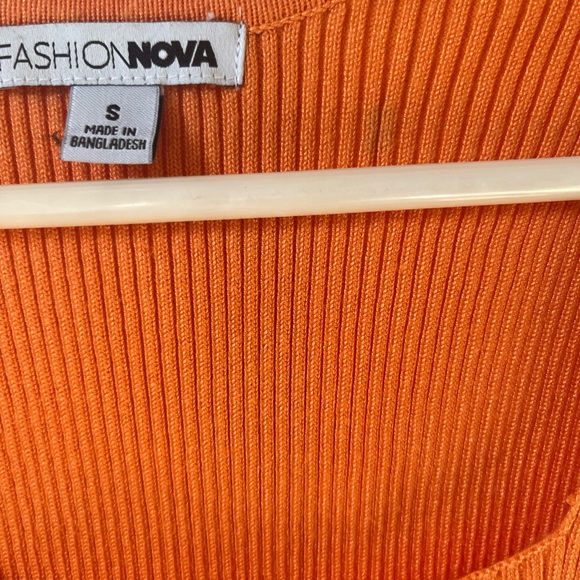 Fashion Nova Vibrant Orange Midi Dress - Picture 3 of 4